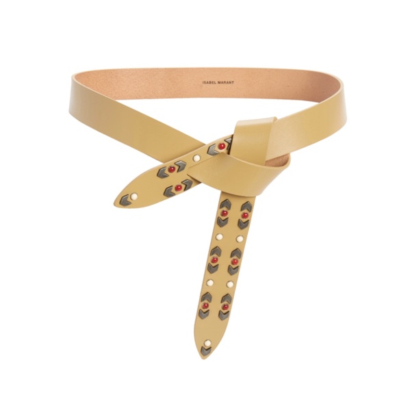 NWT $330 Isabel Marant Lecce Studded Leather in BEIGE, Size Small! - Picture 1 of 4